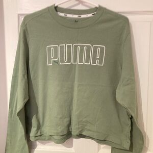 Puma Green Logo Crewneck Shirt Size XL